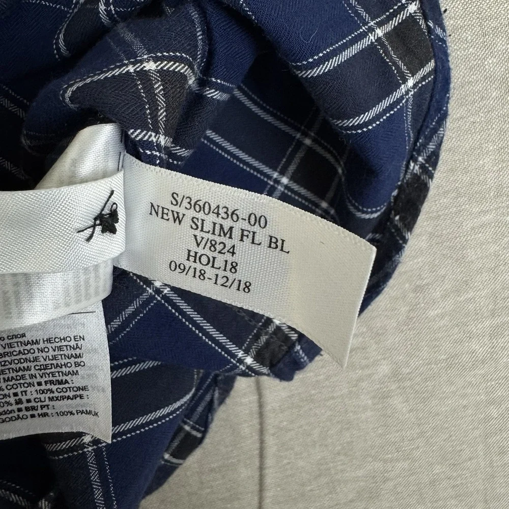Banana Republic Luxe Flannel Shirt Button Up Long Sleeve Size M